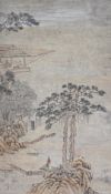 Follower of Wen Zhenming (1470-1559), possibly Wen Jia (1501-1583) Landscape with scholars in a pavi