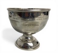 A George V silver footed bowl / presentation cup, Charles Boynton & Sons Ltd, London 1925