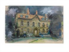 John Piper (British, 1903-1992) Gothic manor house