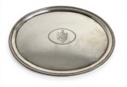 A George III oval silver stand or drinks salver, John Wakelin and William Taylor, London 178