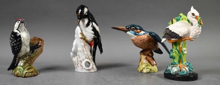 A Minton Majolica style model of a Stork, limited edition 179 of 1793, 17cm high, together with a