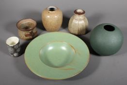 Group of studio pottery to include DAVID LEACH (British 1911-2005) for Lowerdown Pottery, a studio