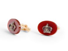PAAR MANSCHETTENKNÖPFE, 14 KT ROSÉGOLD