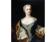 PORTRAIT VON MARIA THERESIA, ÖL AUF LEINWAND, DOUBLIERT