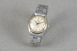 ROLEX OYSTER PERPETUAL STEEL & GOLD WRISTWATCH REF. 6084 CIRCA 1952