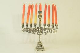 Zilveren menorah