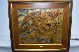 Pierre Bastin; "adelaar vliegt over landschap"