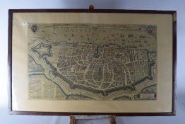 Gekleurde kaart van Antwerpen