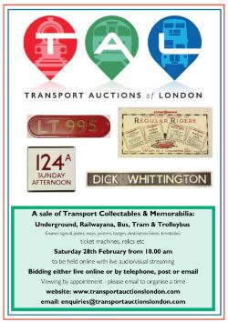 A sale of Underground, Railwayana, Bus, Tram & Trolleybus Collectables & Memorabilia