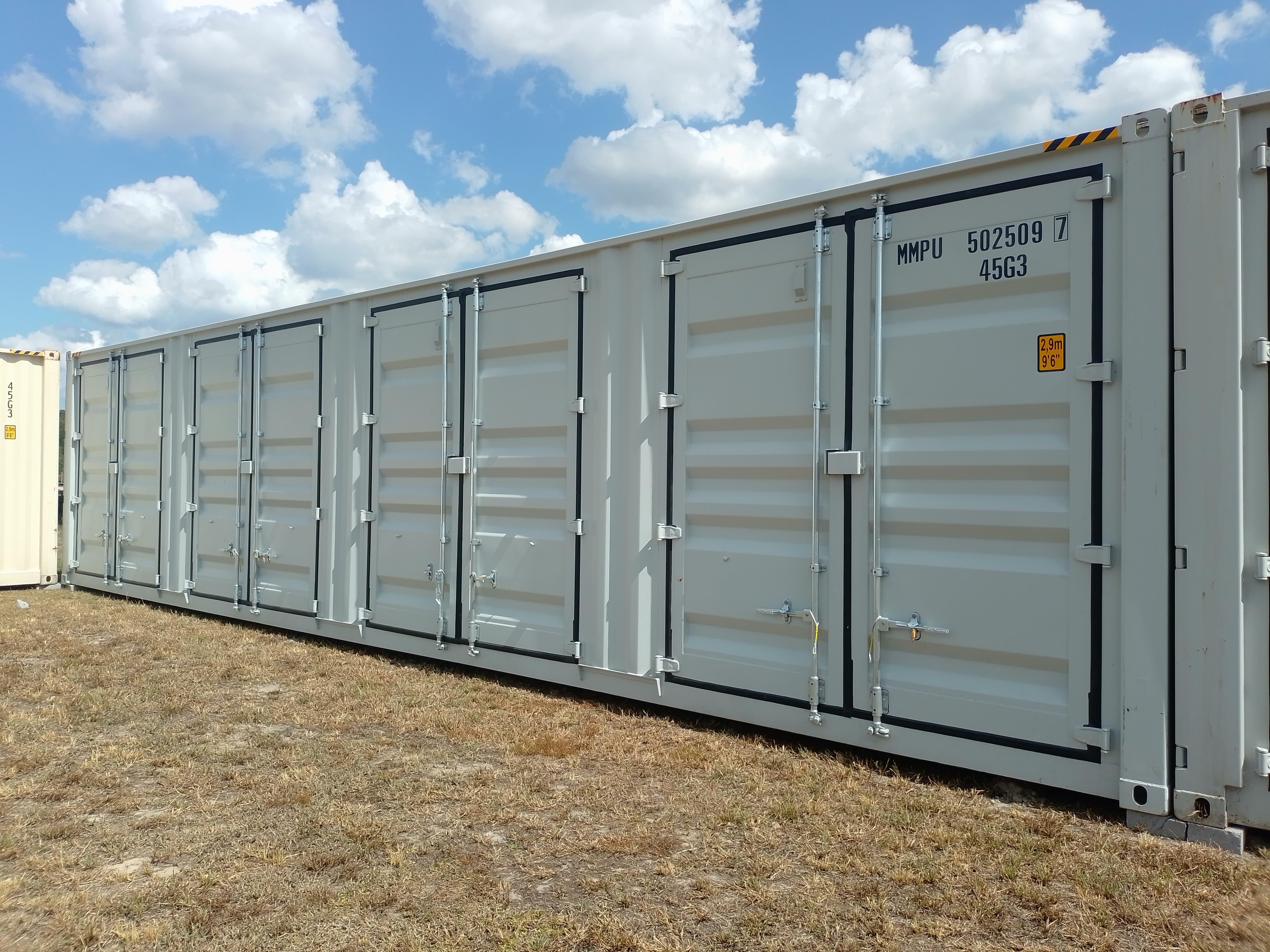 Multiple Container 40FT STORAGE CONTAINER, NEW CONTAINER, ONE SIDE MULTIPLE DOOR, 1 END ...