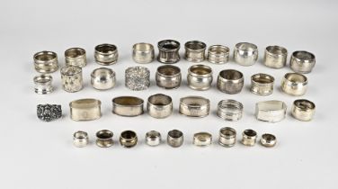 Large lot of napkin rings