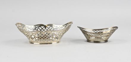 2 Silver bonbon baskets