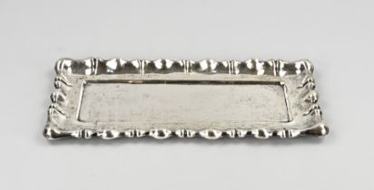 Silver serving tray, rectangular