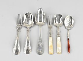 Lot of silver cutlery and ginger cutlery