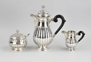 Silver coffee set, 3-piece
