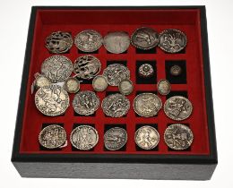 Lot of antique silver buttons
