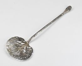 Antique silver ornamental scoop