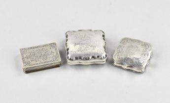 3 Silver boxes