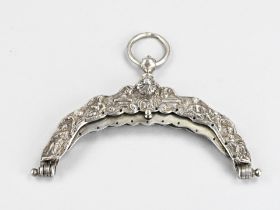 Antique silver purse clasp