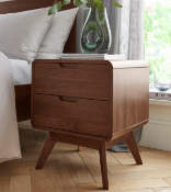 Gray & Osborne No 157 Oslo Bedside Table in Walnut BNIB