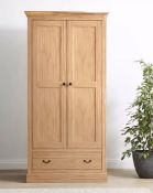 ASHFORD 2 DOOR 1 DRAWER WARDROBE FINISHED IN OAK ONLINE PRICE Â£335 BNIB