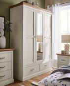 Julipa Ashford 3 Door 2 Drawer Wardrobe with Mirror online price £485 BNIB