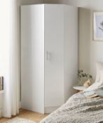 Dakota Corner Wardrobe in White BNIB