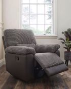 Harlow Fabric/Faux Leather Recliner Chair online price £399, part of the Harlow Recliner Sofa Range