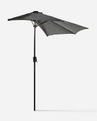 Half Garden Parasol - Black - RRP £44