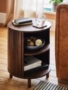 Gray & Osbourn Tate Round Open Side Table in Walnut