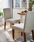 Set of 4 Julipa Everly Stripe Pair of Dining Chairs RRP £320