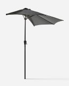 Half Garden Parasol - Grey - RRP £44
