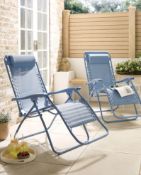 Pair of Zero Gravity Chairs Blue BNIB RRP £89