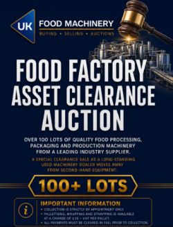 Food Factory Machinery Clearance Auction