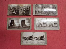 Five WW1 British stereograph images