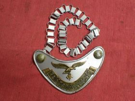 WW2 German Luftwaffe Field Police gorget