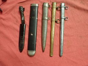 WW2 German, various dagger scabbards