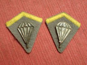 Exiled WW2 Polish airborne paratroop collar tabs
