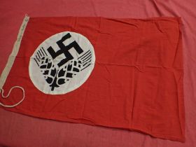 3rd Reich women's RAD flag dated 1939 Flag, 95 by 58 cm. Separate white roundels to both sides
