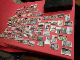 88 WW2 British Army photographs 88 snaps. Most are 88 mm across. Appear to be of a group of soldiers