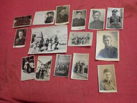15 WW2 British Army photographs Most are postcard size. Plus one in Egypt, 236 mm across.