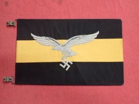 3rd Reich luftwaffe car/vehicle pennant Large double-sided vehicle cloth pennant on a steel wire