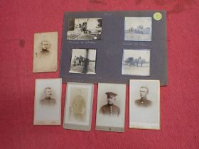 Imperial German Army photographs A page from an album, 244 mm across, with four snaps on it. Along