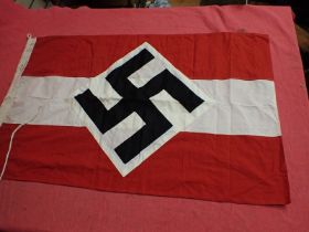 WW2 German Hitler Youth flag dated 1942 A multi-piece flag with a separate swastika to both sides. A