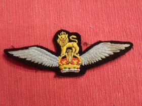 WW2 RAF Glider Pilot cloth wings Some mild wear and staining. 125 mm across.