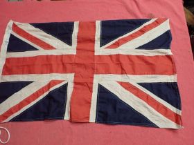 WW2 British Union Flag WD marked and dated 1942 Multi-piece construction flag. A small size, 3 by