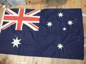 WW2 Australian Infantry flag dated 1942 AIF flag issued in Perth, 1942. Every colour a separate