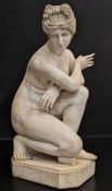 Marble sculpture of Crouching Venus, H. 90 cm