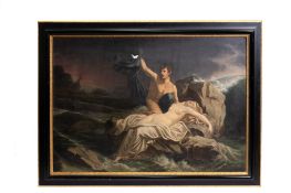 Large 19th-century painting, oil on canvas