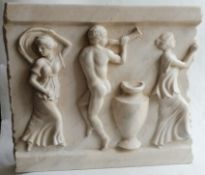 Dionysian high relief (three figures)